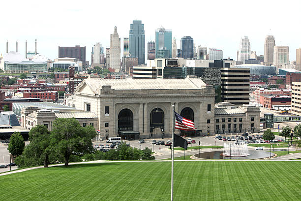 centro de kansas city - kansas city missouri fountain missouri union station kansas city - fotografias e filmes do acervo