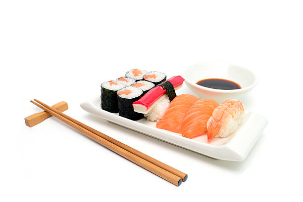 salmon sushi tray