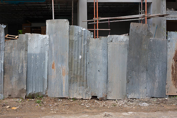 istock Old Texture and rusty zinc fence background 502560841