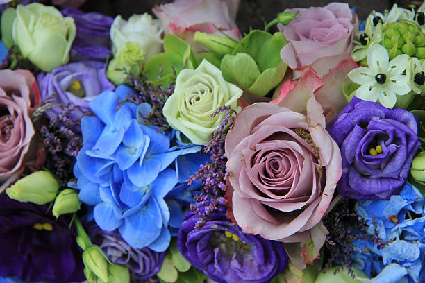 istock Blue and purple bridal bouquet 502562205