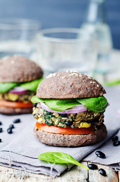 istock quinoa black bean spinach corn burgers with black beans bun crust 502574616