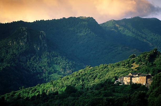 istock Village in Corsica mountain 502575264