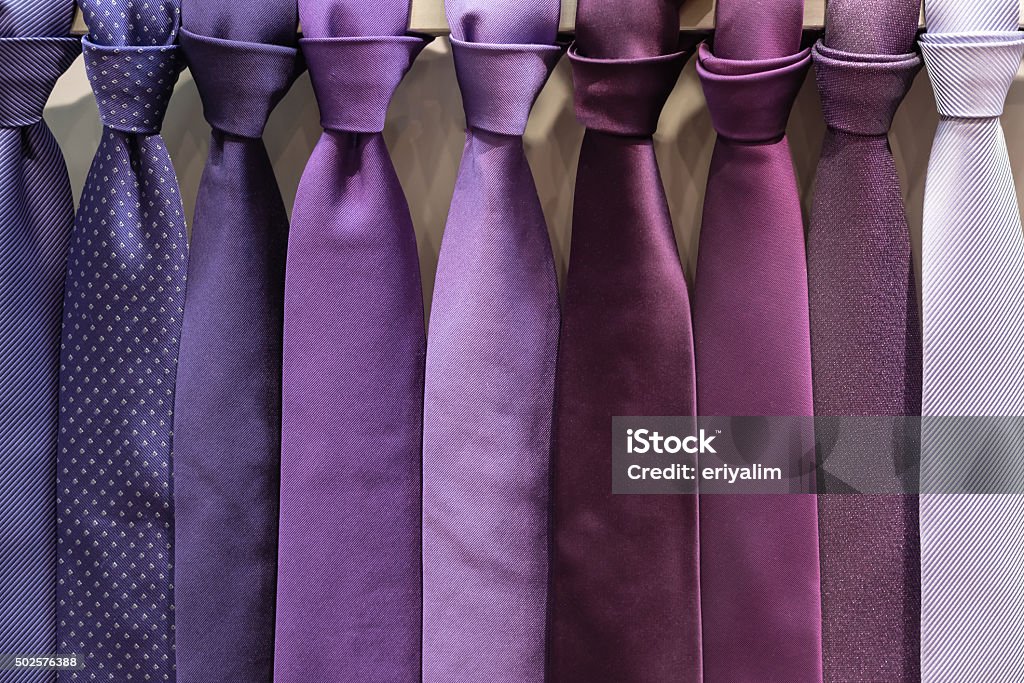 row of purple necktie Purple Stock Photo