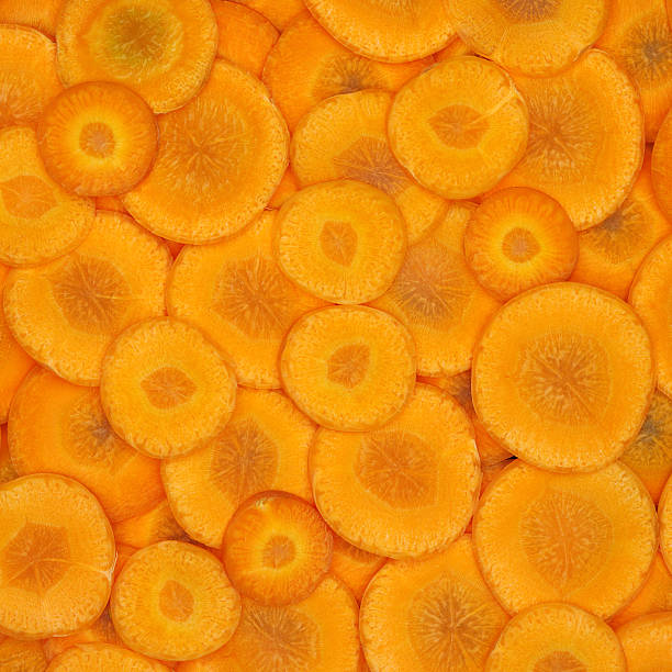 istock Closeup view of carrot slices 502580890