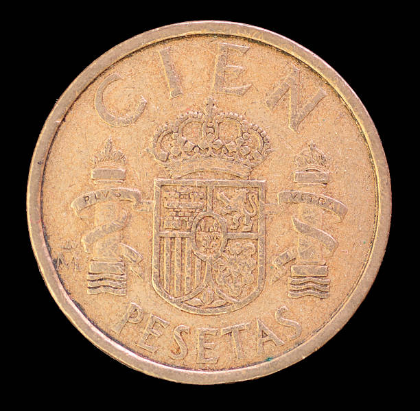istock Tail of 100 pesetas coin, Spain 1984 502581272