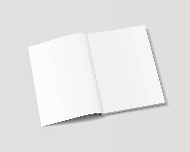 벡터 mockup 매거진 - book open textbook white background stock illustrations