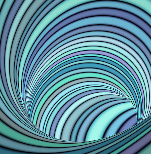 istock 3d striped tunnel pipe in blue purple 502581993