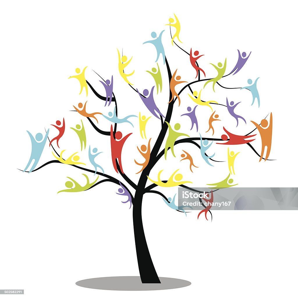 Person Shape Tree People Tree Stock Illustration - Download Image Now - Human Pyramid ...
