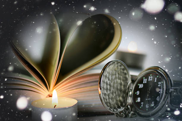 istock book pocket watch candles 502583020