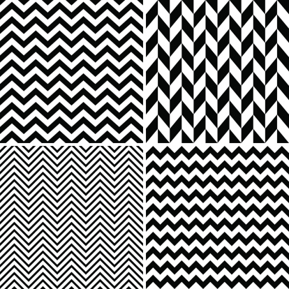 Four seamless chevron patterns.