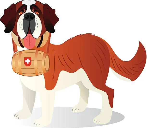 Vector illustration of Saint Bernard