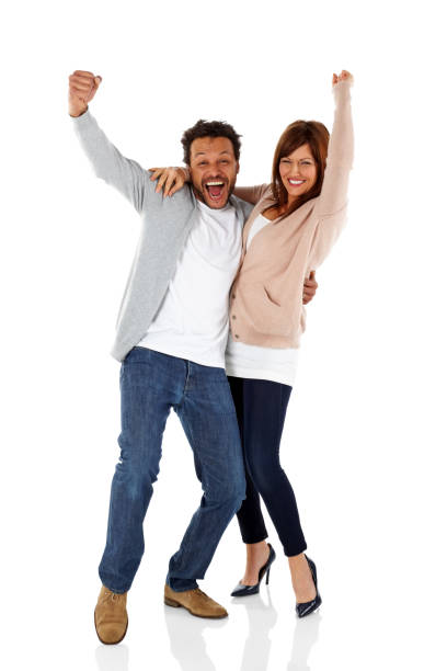 istock Joyous mature couple celebrating success 502583895