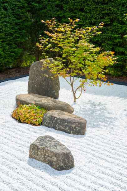 Japanese Garden Stock Photo - Download Image Now - Japanese Rock