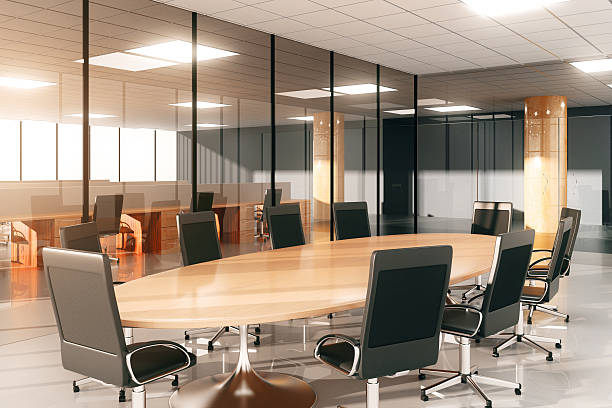 istock Modern conference room with furniture 502585644