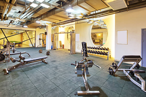 istock apparatus and equipment in modern gym 502586224