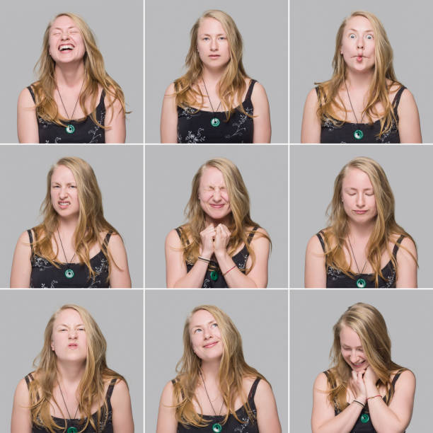 istock Young woman making facial expressions 502586408