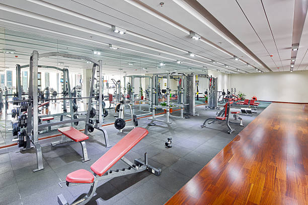 istock apparatus and equipment in modern gym 502587908