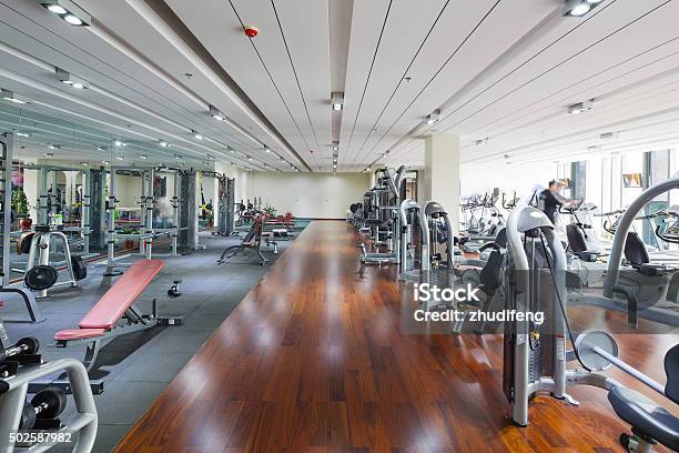 Apparatus And Equipment In Modern Gym Stock Photo - Download Image Now - Gym, Health Club, No People