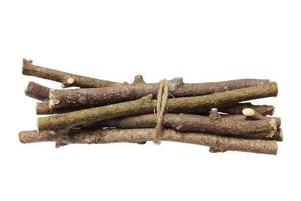 Bunch of Sticks on White Background