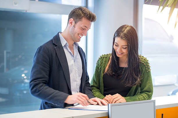 istock hotel/showroom receptionist 502591212