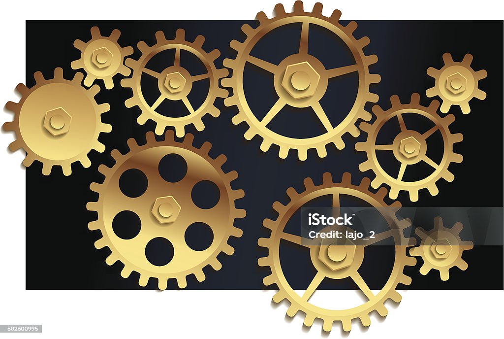 Vector Machine Gears Stock Illustration - Download Image Now - Abstract
