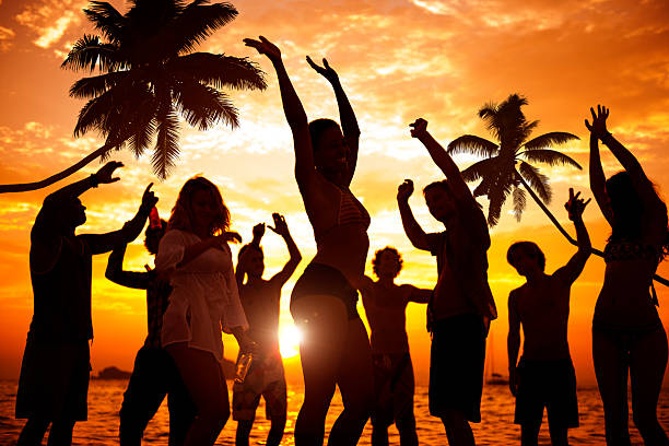 istock People Enjoying Party by the Beach 502601041