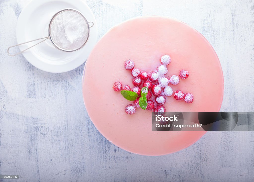 Yogurt cheesecake Raspberry yogurt cake Baked Pastry Item Stock Photo