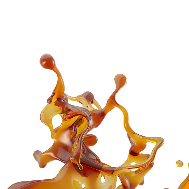 3d abstract liquid splash 3d abstract liquid splash; honey, oil, tea, juice, syrup, caramel rosin stock pictures, royalty-free photos & images