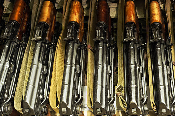 istock machine guns in the amroury 502603690