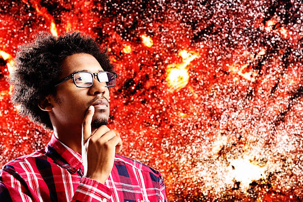 istock Young astrophysicist gazing in awe at our galaxy 502604205