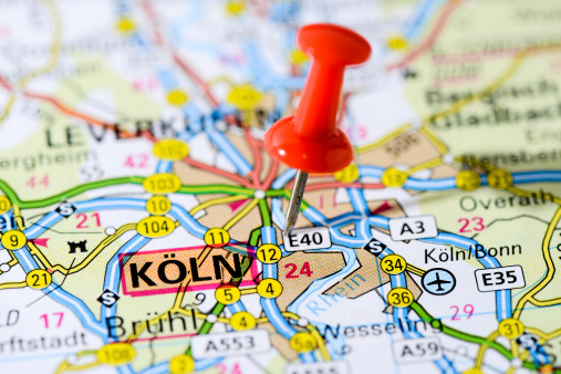 European cities on map series: Koln