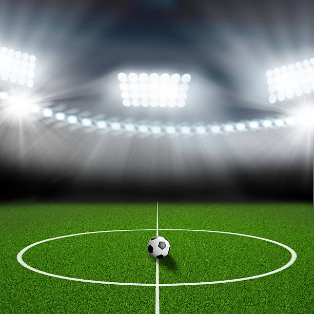 istock soccer field center and ball 502605677