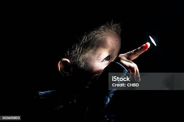 Curiosity Stock Photo - Download Image Now - Curiosity, Child, Flashlight