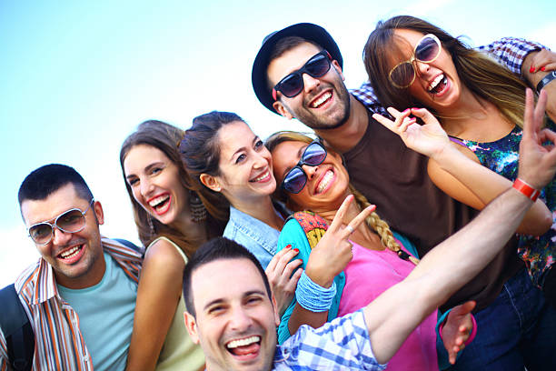istock Group of young adults having fun. 502605885