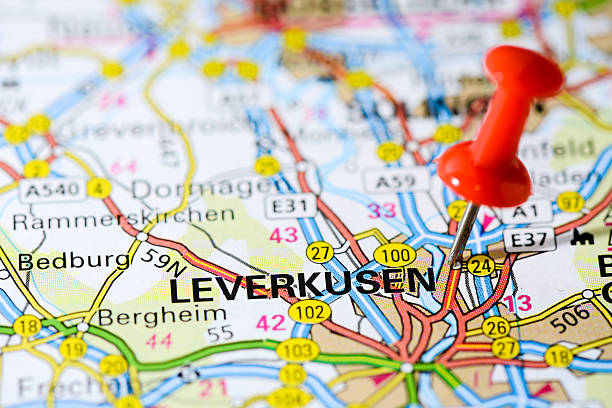 istock European cities on map series: Leverkusen 502606131