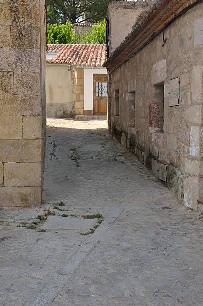istock Little  cobblestone street 502606459