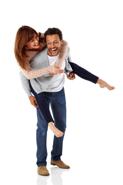 istock Interracial couple in playful mood 502606899