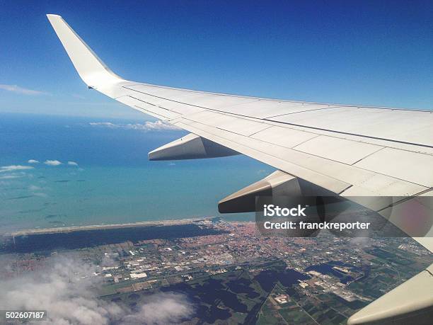Winglet Of A Commercial Airplane Stock Photo - Download Image Now - Aerial View, Air Vehicle, Aircraft Wing
