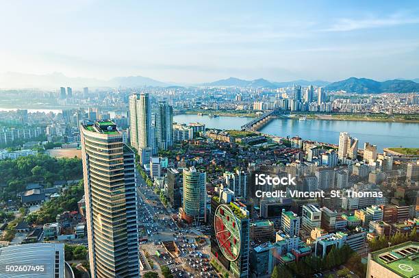 Paisaje De La Ciudad De Seúl Foto de stock y más banco de imágenes de Seúl - Seúl, Corea del Sur, Corea