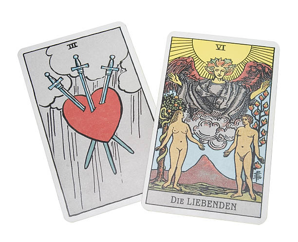 istock Tarot Cards The Lovers and Broken Heart 502609748