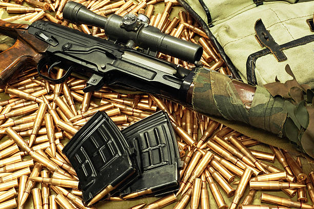 istock SVD sniper rifle and cartridges 502610290