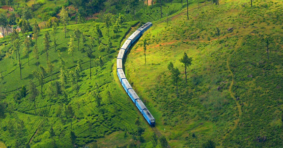 Mountain railway in Sri lanka