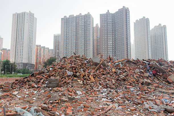 demolished house and High-rise