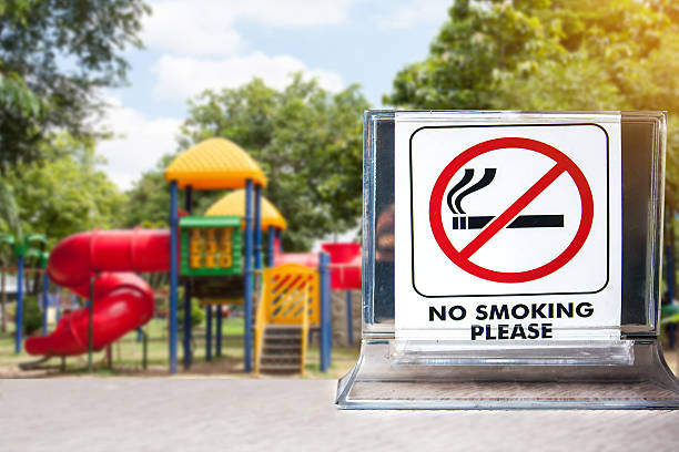 istock no smoking sign over blurred playground background 502616566