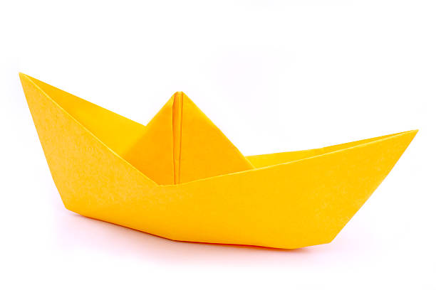 istock Paper boat on white background 502616966