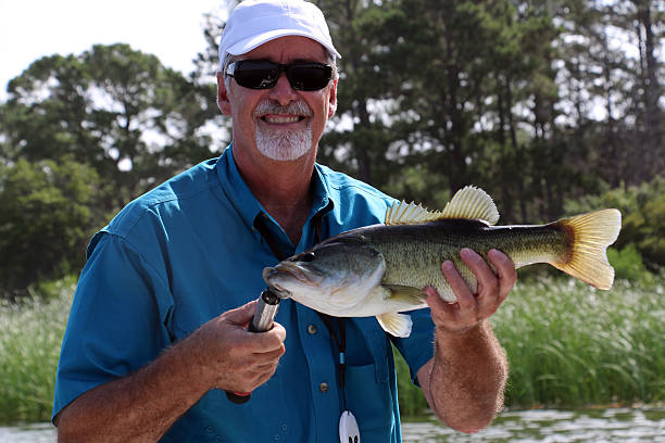 istock Fisherman with large Mouth Bass 502617227