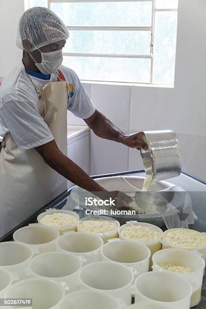 Formaggio Produzione Di Minas Gerais Brasile - Fotografie stock e altre immagini di Catena di montaggio - Catena di montaggio, Formaggio, Produrre