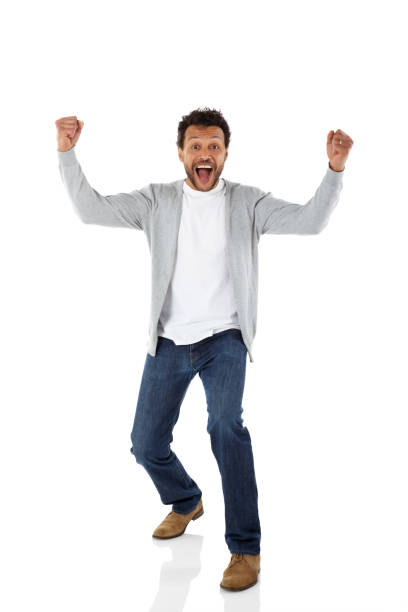 istock Successful african man celebrating his achievement 502617695