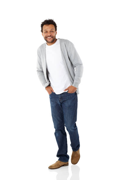 istock Stylish african male model posing in casuals 502617703