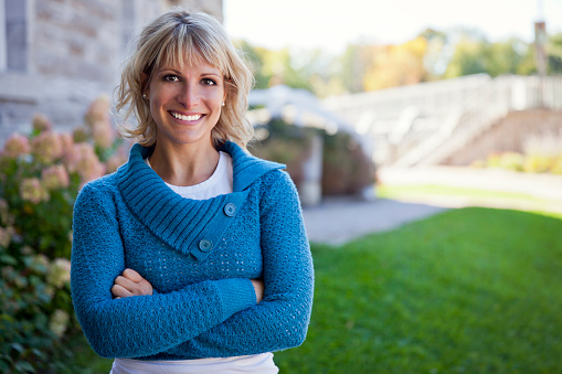 Woman At Home Outside